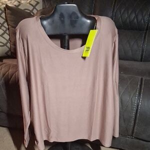 Women's Tan Long Sleeve Top